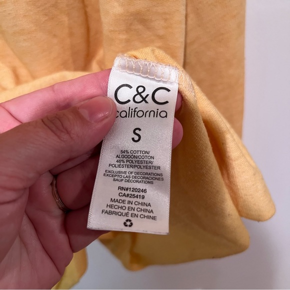 C&C California Mustard Long Sleeve SUNDAY FUNDAY Tee - Picture 4 of 5